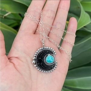 ✨For Rebecca✨Turquoise moon necklace